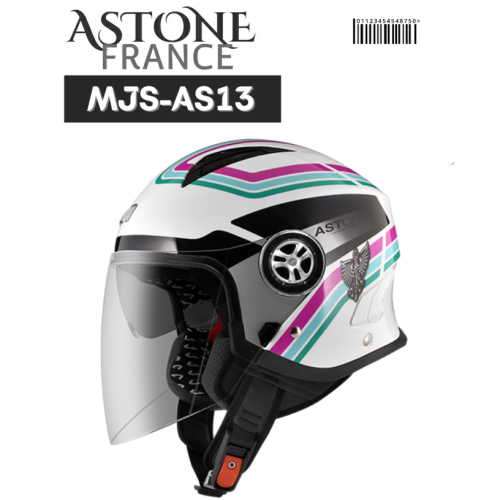 ASTONE MJS AS13 新彩繪 歐式風情 法國 輕量 內襯可拆洗 3/4安全帽