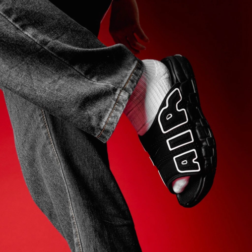 Nike More Uptempo 大Air 黑 氣墊 DV2132-001 拖鞋