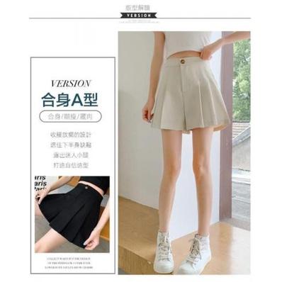 韓版西裝A字百褶裙褲