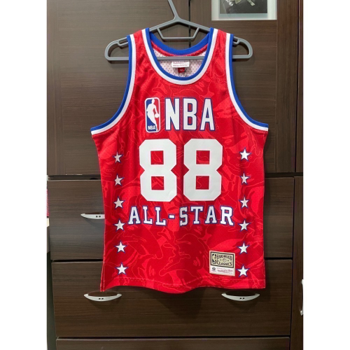 MITCHELL & NESS M&N NBA AAPE 聯名款 All Star 明星賽 猿人 紅迷彩 球衣 M號