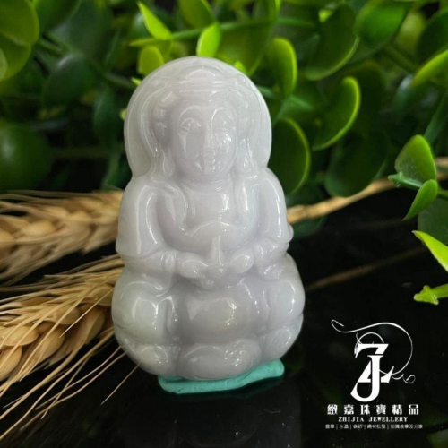 翡翠 帶證 緬甸玉 細糯紫厚裝寶瓶觀音 玉牌 墜 正裝 厚 實拍 現貨 項鍊 掛繩 保A 紫翡 直播 男女皆宜 發票