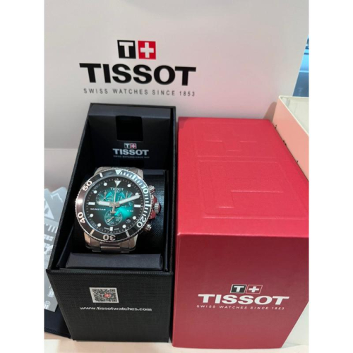 Tissot seastar 1000 綠面 三眼石英錶 鋼錶帶/ 矽膠錶帶 兩種可選 ✅