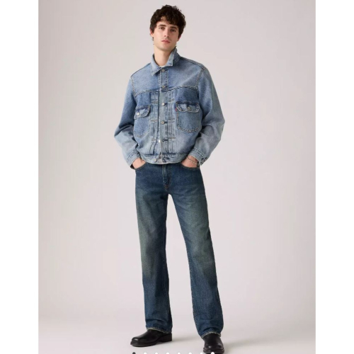 38腰現貨賠售【高價大E款】美國LEVI S 517 Bootcut Tough 深藍淺刷 重磅中腰經典靴型小喇叭牛仔褲