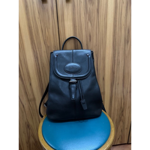 法國購入有購證 Longchamp 全真皮牛皮皮革後背包 mystery 系列