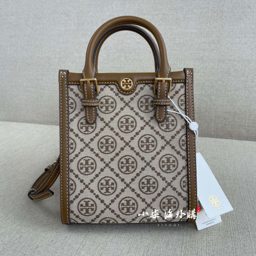 實物拍攝 湯麗柏琦 TB女包 Monogram老花 mini托特包 tory Burch斜挎手提女包
