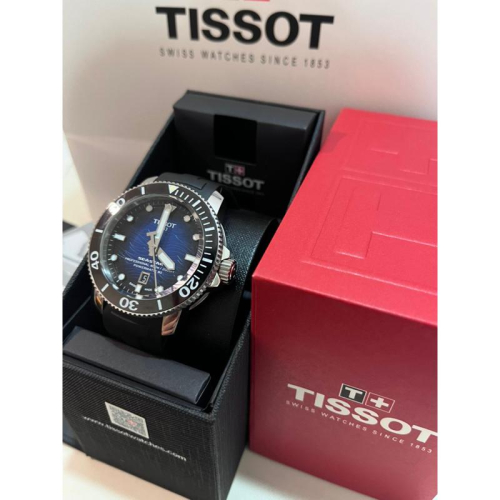 Tissot seastar 2000 深藍款 機械錶 矽膠錶帶 現貨一隻 當天出貨?