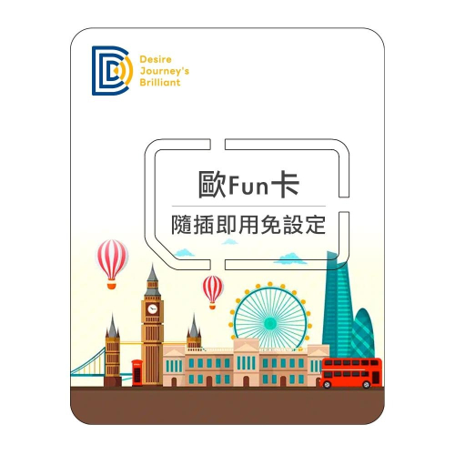 【DJB歐Fun卡】歐洲34國網卡 歐洲sim卡 10-30天 5/10/20GB量到斷網(瑞士、土耳其可用)