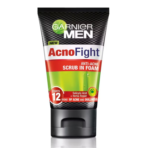 【GARNIER MEN 卡尼爾】男士洗面乳-淨膚磨砂(100ml)【7075】