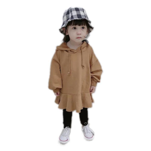 [現貨]韓版女童長袖寬鬆魚尾連身裙