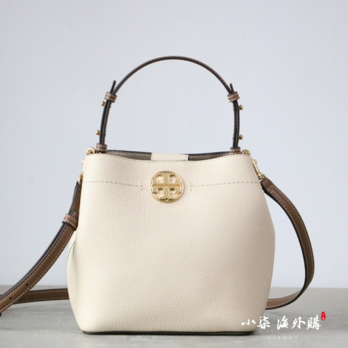 Tory Burch/湯麗柏琦 TB女包 真皮 荔枝紋 水桶包 tb 包 手提包 單肩包