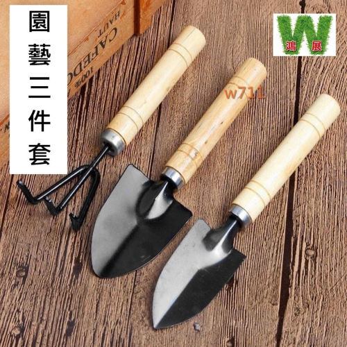多肉 鐵鍬 鐵鏟 鐵耙 園藝三件套 養花 小型鏟子小工具 多肉 翻盆 w711鴻展