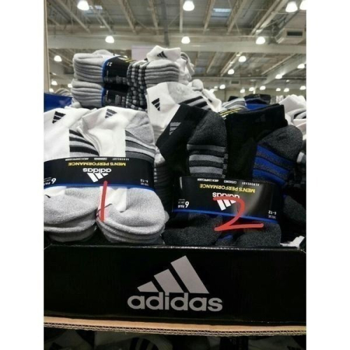 #595 ADIDAS MEN＇S SOCKS 男運動短襪6入組 #949985 好市多 短襪 襪 男襪 運動襪 愛迪達