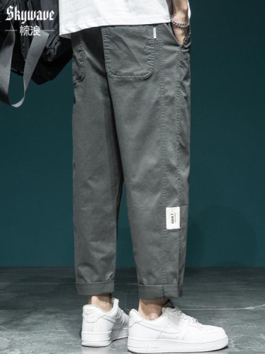 休閒褲 春季新款日系cityboy褲男寬松加大碼潮牌工裝褲男裝直筒褲子