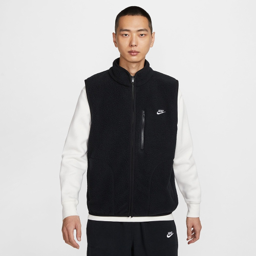 【WS】NIKE NSW CLUB WINTERIZED 黑 男女 絨毛 拼接 搖粒絨 保暖 背心 FZ0895-010