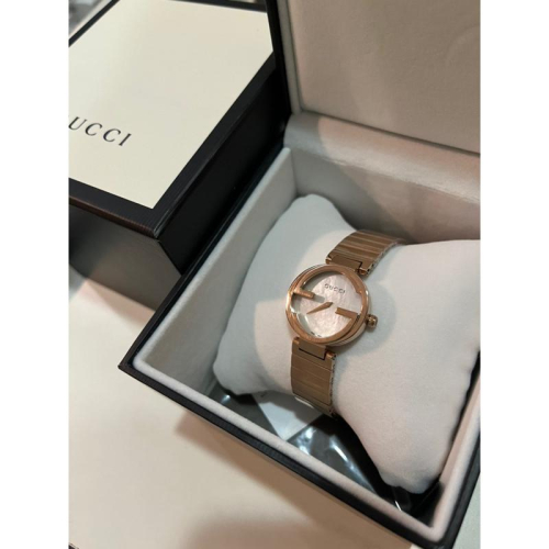 Gucci 雙G 鋼錶帶 石英錶 女款 正品