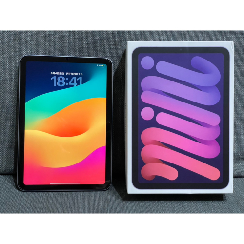 iPad mini 6 WiFi 64G 紫色 台灣公司貨 電池健康度 97% 極新無傷