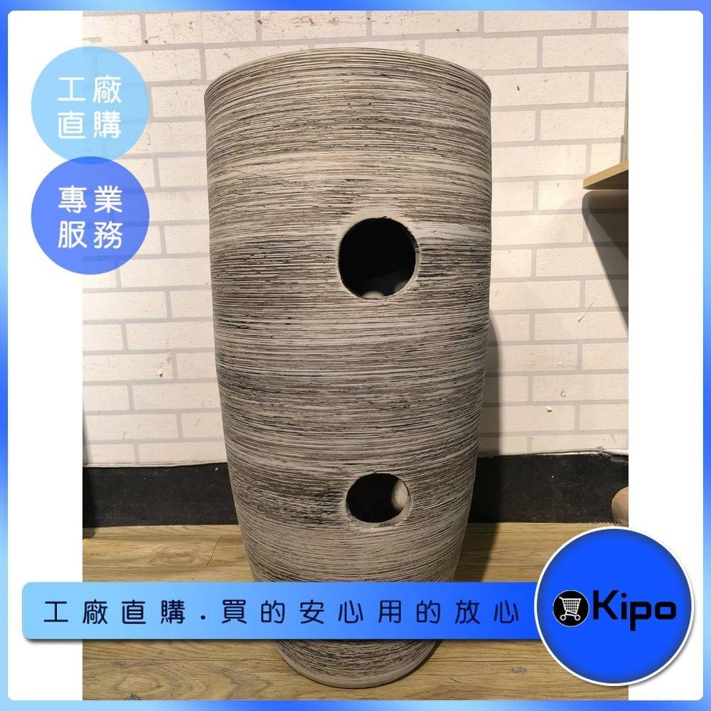 KIPO-洗臉盆陶瓷 藝術造型洗手台 一體落地式柱流理盆 小型陽台衛浴廁所戶外洗手盆-CYB017104A