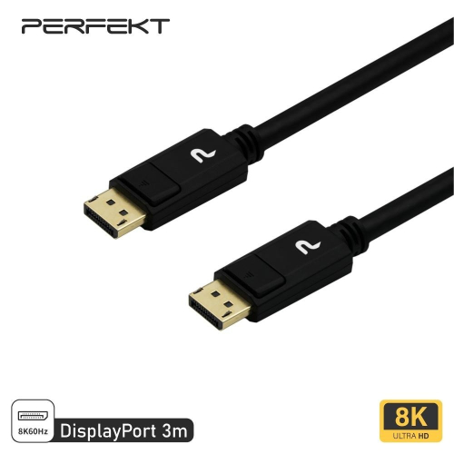 PERFEK DP轉HDMI DisplayPort1.4 8K高清影音傳輸線 3M (DP-4K2300)