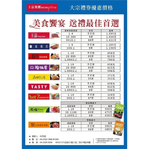 王品 贈品 (200) 鄭