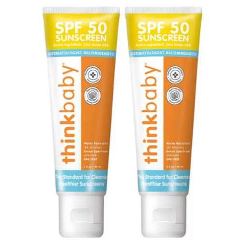 好市多代購-特－－－Thinkbaby 新寶貝純物理防曬霜 SPF 50 89毫升 X 2入