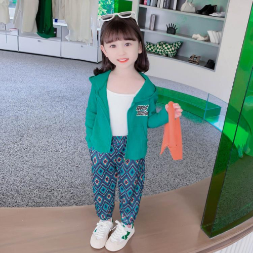 寶貝童裝女童套裝秋款女寶寶秋季洋氣時髦正韓開衫休閒褲二件套2兒童秋裝3