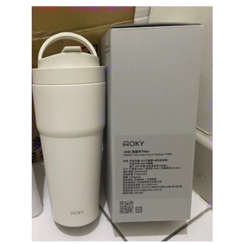 ￼【WOKY 沃廚】-[●●] 渾圓杯770ml(附1隻矽膠吸管)
