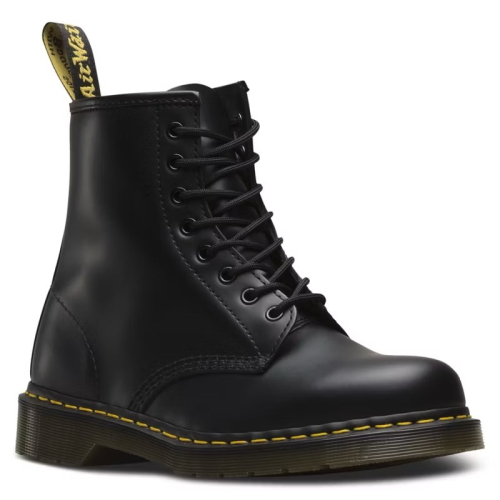 DR. MARTENS 經典軟皮款 8孔軟皮馬汀靴 1460 BLACK US6