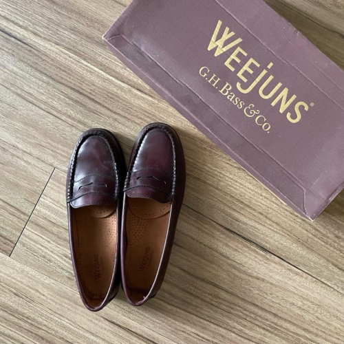 二手Weejuns G.H. Bass & Co. Wayfarer Penny Loafer樂福鞋 酒紅 UK6 24
