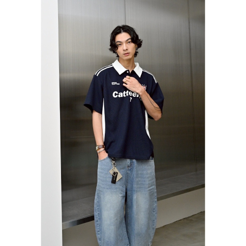 Catteeius 7賽車風撞色POLO衫