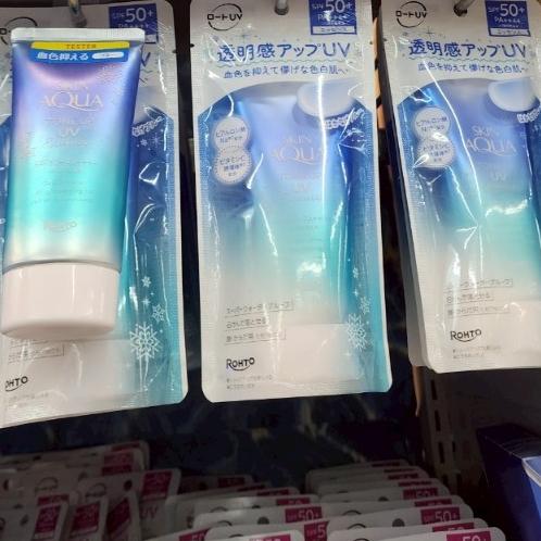 日本代購 SKIN AQUA 提亮防曬霜 清爽防曬乳 防曬液 ROHTO 樂敦 80G