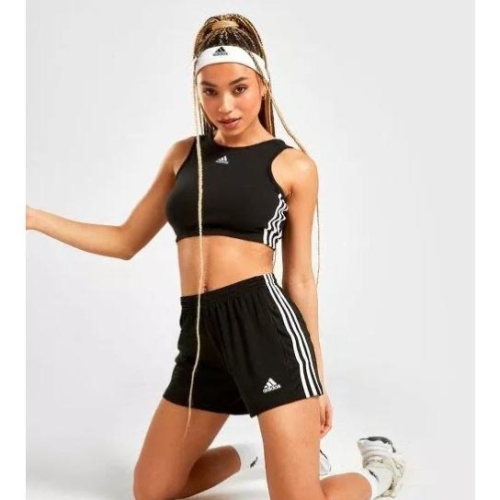 【美國直購 正品】adidas AEROREADY 運動短褲 黑色 三線 五分褲 休閒短褲 女短褲 運動褲 居家褲