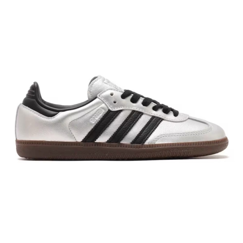 ?adidas Originals SAMBA OG 銀黑色/黑色/銀色/咖啡底 JI4218 女款鞋