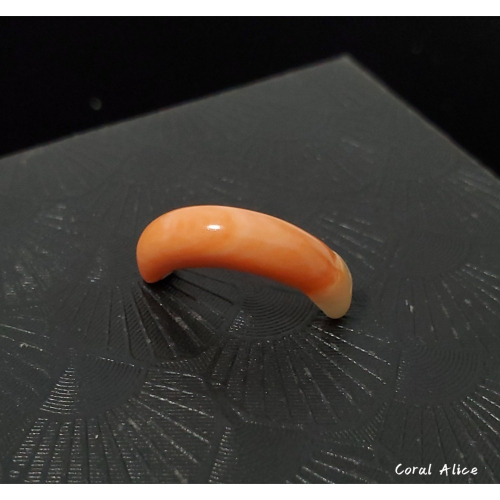 ?Coral珊寶手作-天然momo珊瑚戒指段 20.7*12.4mm CO2P1-918