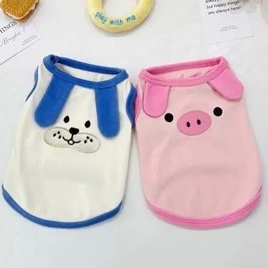 ♡【C34 預購 】小狗小豬耳朵飛飛背心 春夏新款 貓咪衣服 狗狗衣服 寵物衣服 寵物服飾
