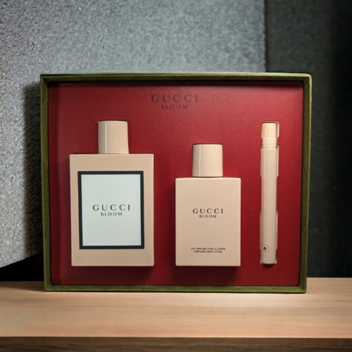 【超激敗】Gucci Bloom花悅 女性淡香精 禮盒 淡香精100ml+滾珠筆10ml+身體乳100ml