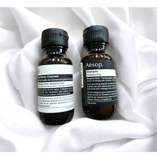 ?[現貨✨全新正品?] Aesop 50ml 旅行好物 中樣 天竺葵 身體潔膚露 洗髮露 潤髮乳 沐浴乳 三件組