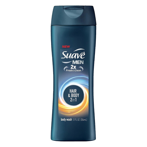 【Suave 絲滑】雙效洗髮沐浴乳-男用清新舒爽(15oz/443ml)【6682】