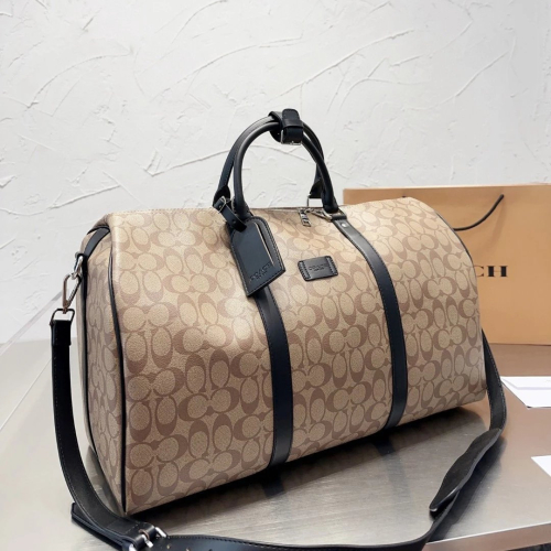 Coach蔻馳包包 男生行李袋 戶外旅行包 出差休閒包 大號斜背包 機場包 健身包 單肩包 側背包 大容量手提袋 枕頭包