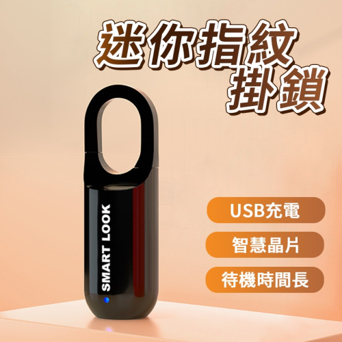 迷你指紋掛鎖 USB 智能生物識別指紋門鎖 旅行快速解鎖 無鑰匙行李鎖電子鎖 迷你 快速解鎖 智能解鎖 電子鎖 指紋辨識