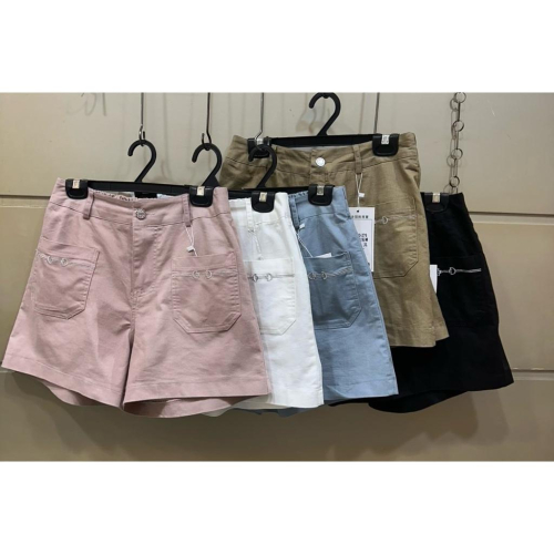《MIKA米卡服飾》 彈力短褲 短褲 快速出貨 女裝 顯瘦短褲 雙口袋 鬆緊短褲 韓版短褲 開釦拉鍊短褲 276 夏短褲