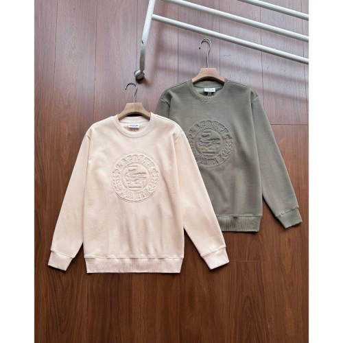 【玩衣櫥】Lecoste 休閒大學T恤男款 米白 軍綠＊M~2XL。51099A