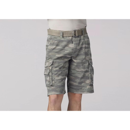 【美國官網代購】送鐵環腰帶LEE Dungarees Cargo 重磅 迷彩 格紋立體口袋短褲29-42腰501