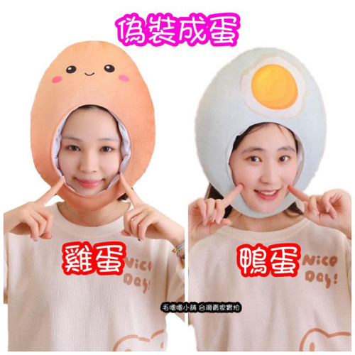 台灣現貨❤️雞蛋頭套 鹹鴨蛋頭套帽子 蛋頭先生 茶葉蛋頭套 也像馬鈴薯帽子