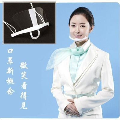 【嚴選SHOP】獨立包裝 微笑口罩 透明口罩 廚房食品 飯店酒店餐廳餐飲做麵包蛋糕專用透明防霧防唾沫衛生口罩【K002】