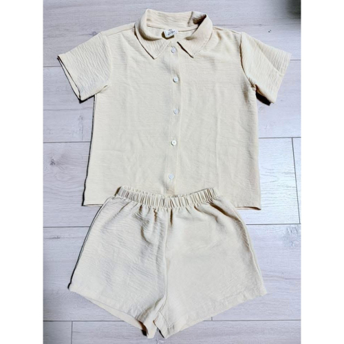 soybean 很舒服材質的襯衫套裝 尺寸XL