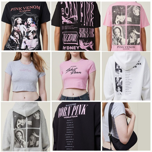 現貨秒出 澳洲 COTTONON x BLACKPINK 演唱會限定 短袖T恤 帽T 肩背包 手機背帶 粉絲周邊 快閃
