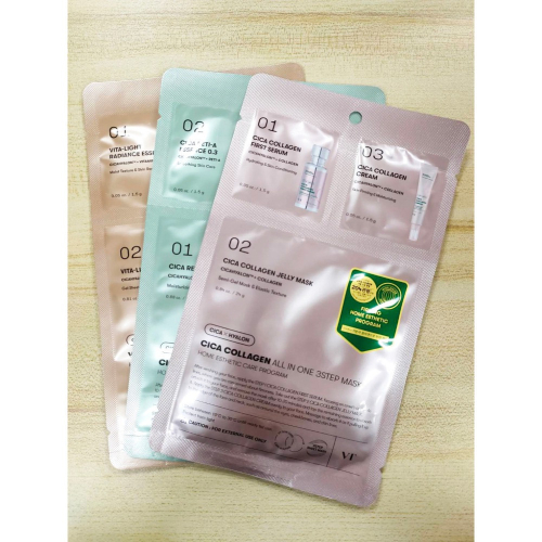 韓國VT COSMETICS CICA老虎多效合一3步面膜套組 維他-亮白/積雪草A醇/積雪草膠原蛋白
