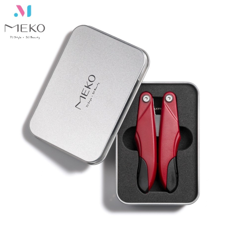 MEKO 多功能不鏽鋼專業死皮剪(紅) X-077