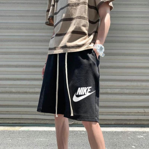 男士毛巾布大Logo膝上短褲