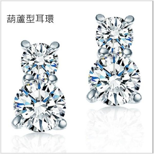 B296．葫蘆耳環 耳釘 耳飾 韓版銀飾飾品 首飾飾品防過敏抗過敏不褪色 抗敏耳針 水鑽耳鍊耳扣耳墜 告白閨密送禮情人節